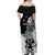 New Zealand Silver Fern Rugby Off Shoulder Maxi Dress World Cup 2023 Go Aotearoa Maori Pattern LT05 - Polynesian Pride