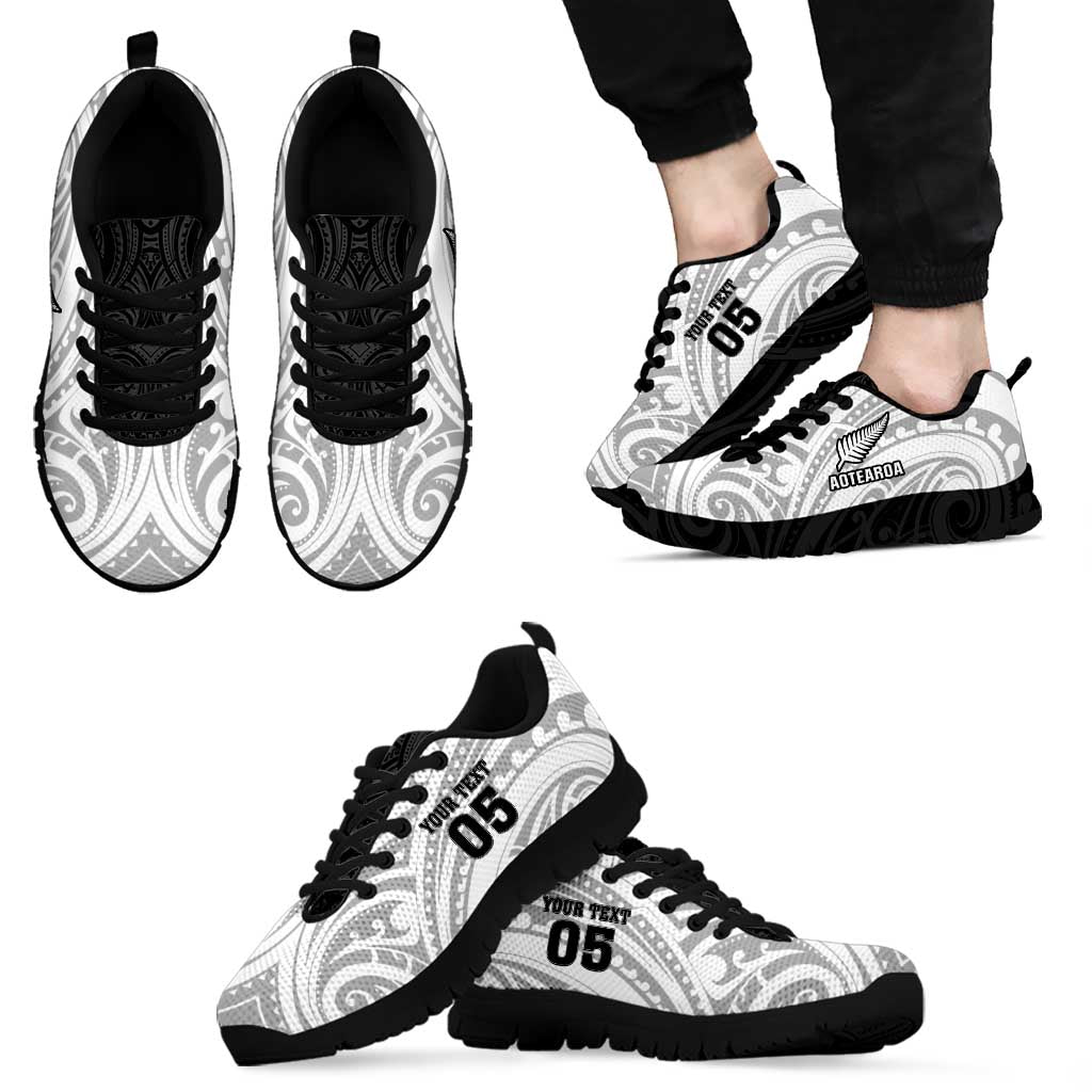 Custom New Zealand Fern Rugby Sneakers Go Aotearoa Maori Pattern LT05 - Polynesian Pride