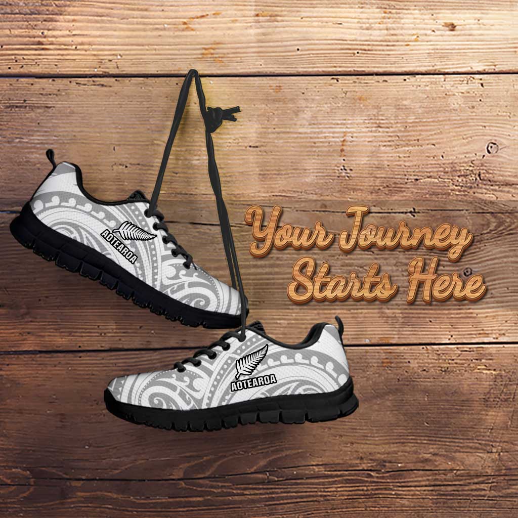 Custom New Zealand Fern Rugby Sneakers Go Aotearoa Maori Pattern LT05 - Polynesian Pride