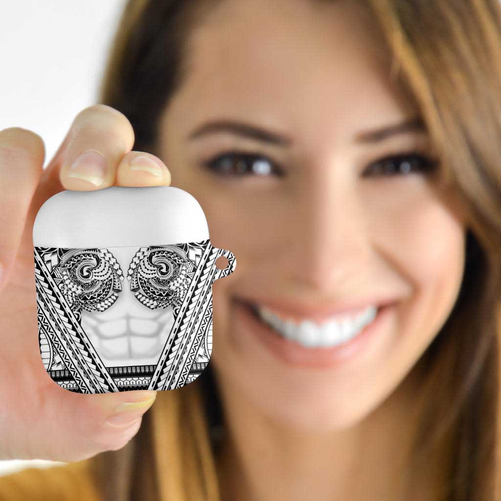 Polynesian Tattoo Inspired Cosplay Costume AirPods Case Tribal Warrior White LT05 White - Polynesian Pride