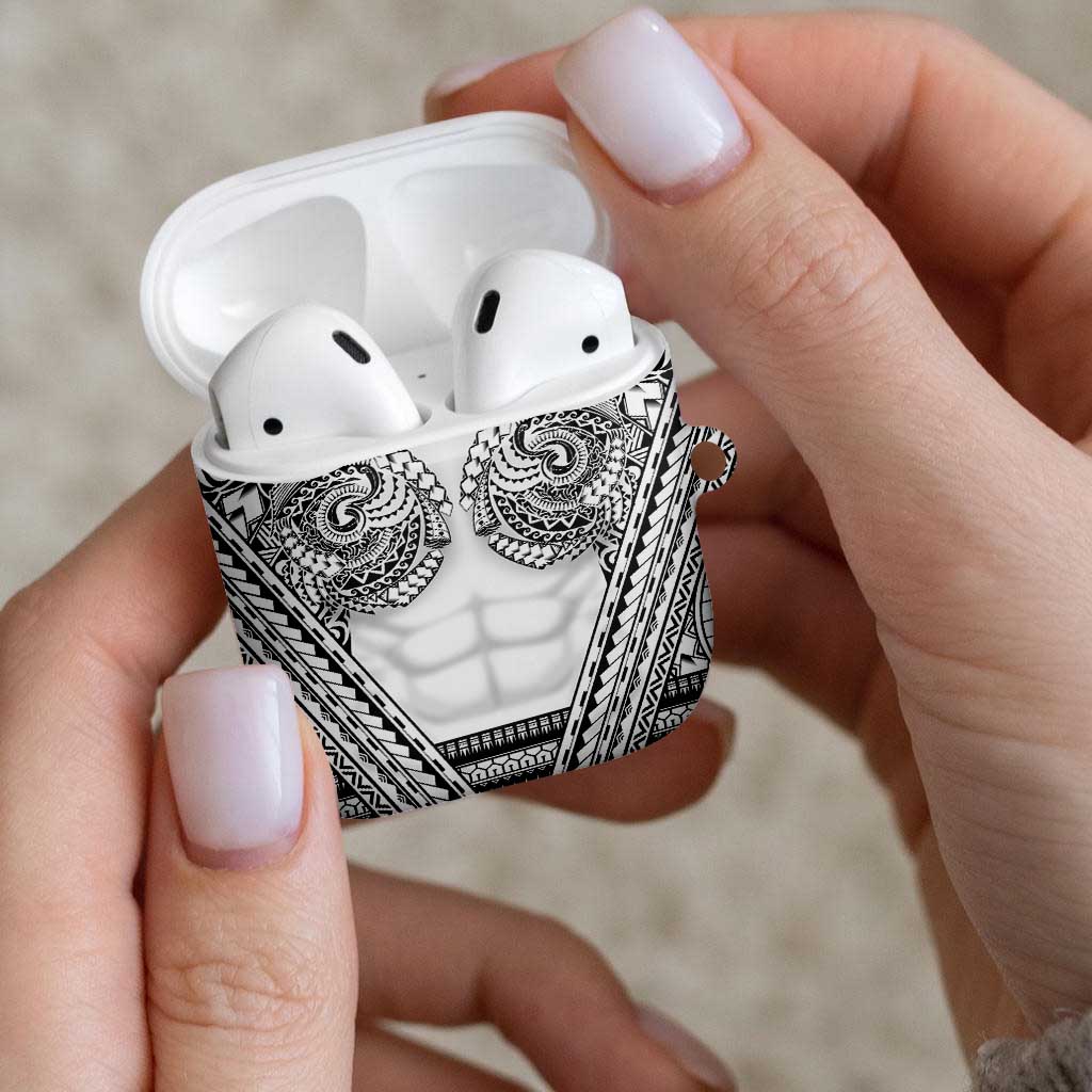 Polynesian Tattoo Inspired Cosplay Costume AirPods Case Tribal Warrior White LT05 - Polynesian Pride