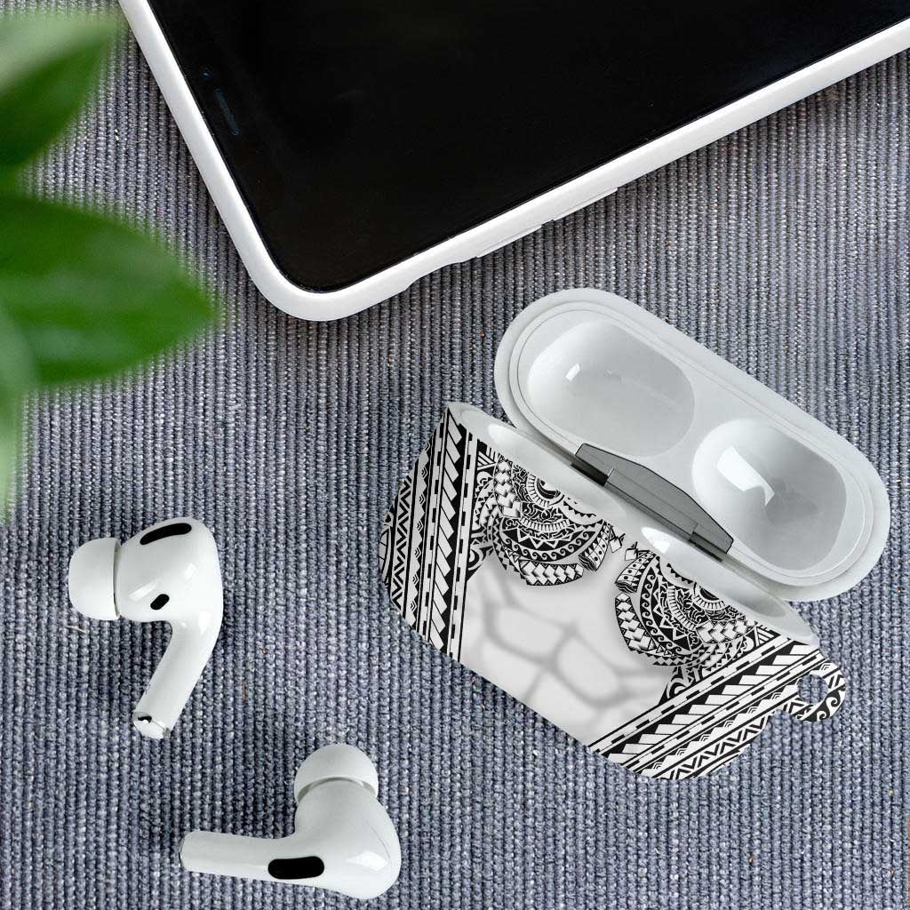 Polynesian Tattoo Inspired Cosplay Costume AirPods Case Tribal Warrior White LT05 - Polynesian Pride