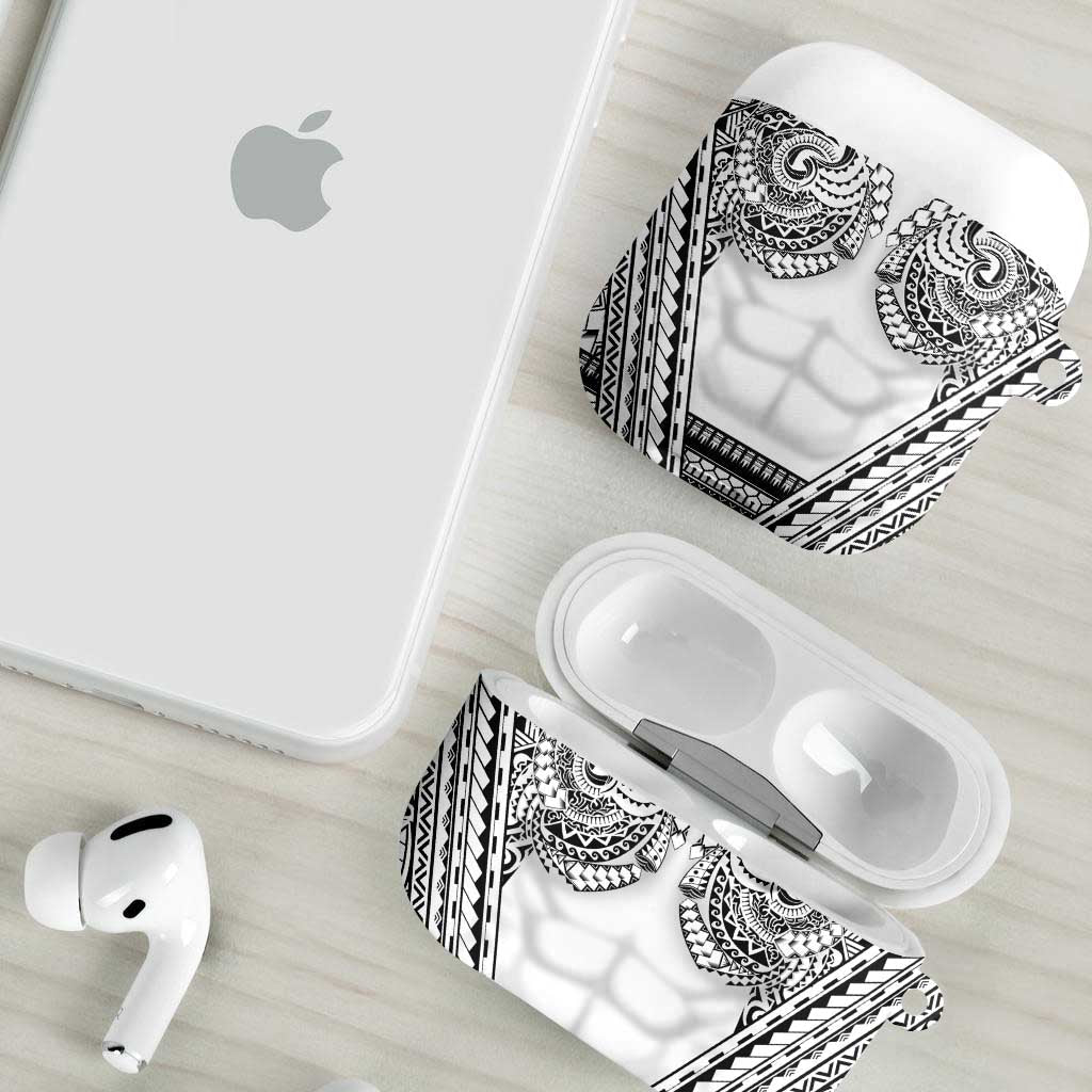 Polynesian Tattoo Inspired Cosplay Costume AirPods Case Tribal Warrior White LT05 - Polynesian Pride