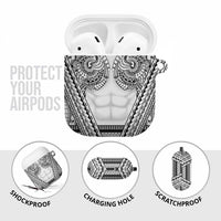 Polynesian Tattoo Inspired Cosplay Costume AirPods Case Tribal Warrior White LT05 - Polynesian Pride
