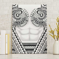 Polynesian Tattoo Inspired Cosplay Costume Canvas Wall Art Tribal Warrior White LT05 Without Frame White - Polynesian Pride