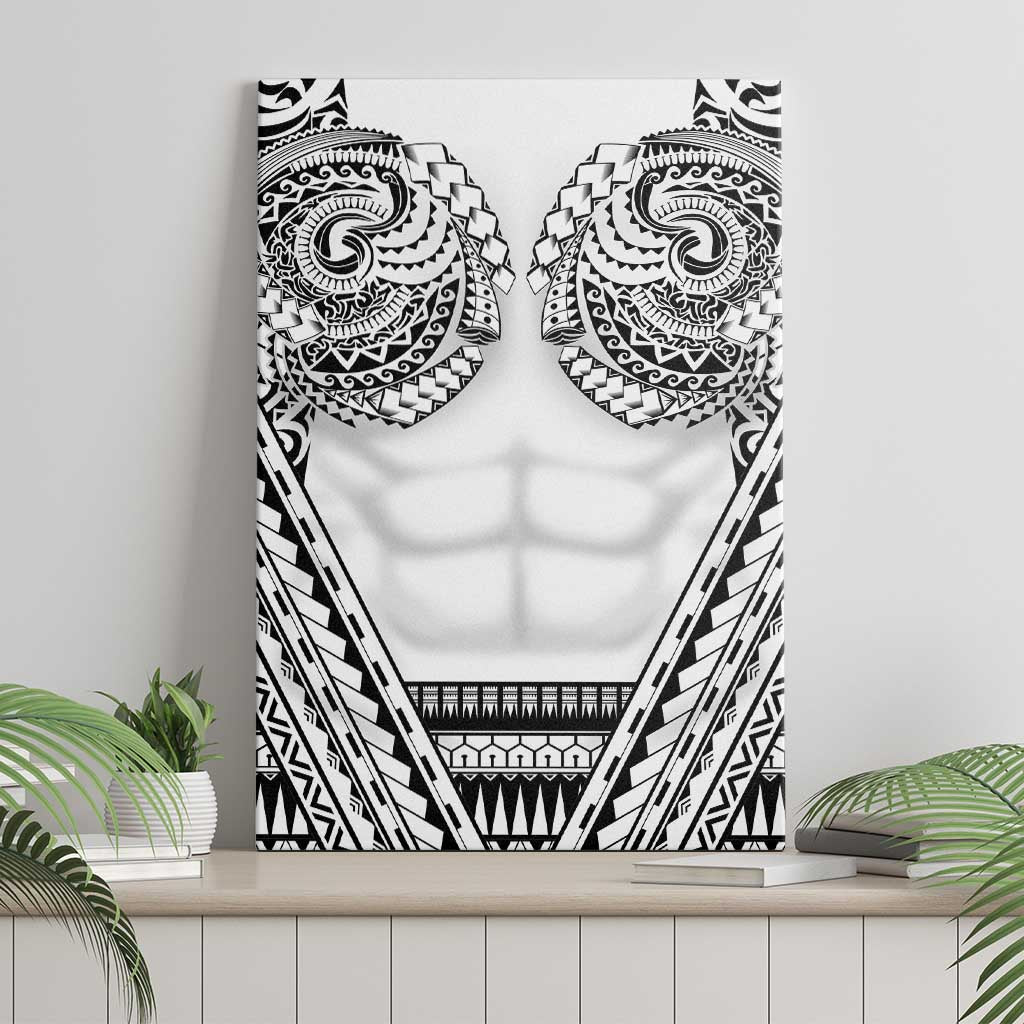 Polynesian Tattoo Inspired Cosplay Costume Canvas Wall Art Tribal Warrior White LT05 - Polynesian Pride