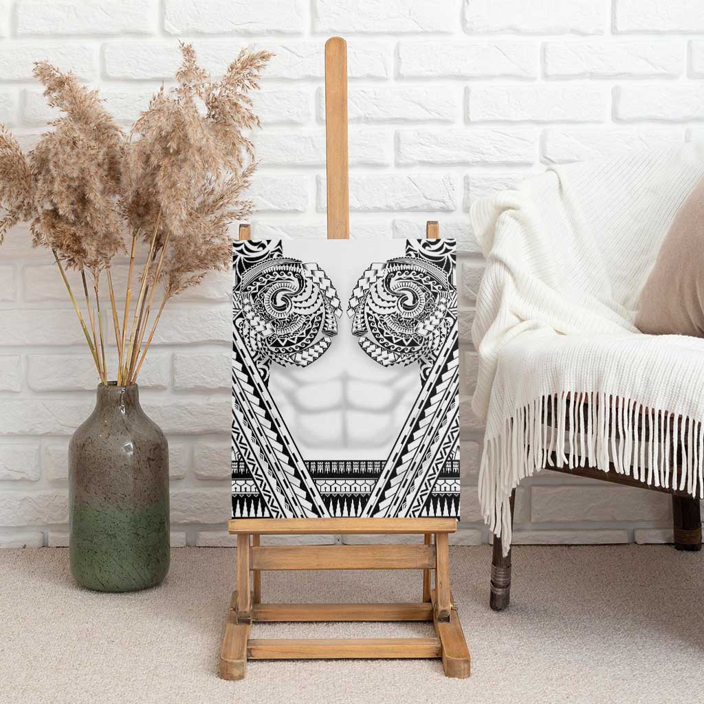 Polynesian Tattoo Inspired Cosplay Costume Canvas Wall Art Tribal Warrior White LT05 - Polynesian Pride