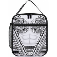 Polynesian Tattoo Inspired Cosplay Costume Lunch Bag Tribal Warrior White LT05 10.2 × 8.3 × 4.3 inch White - Polynesian Pride