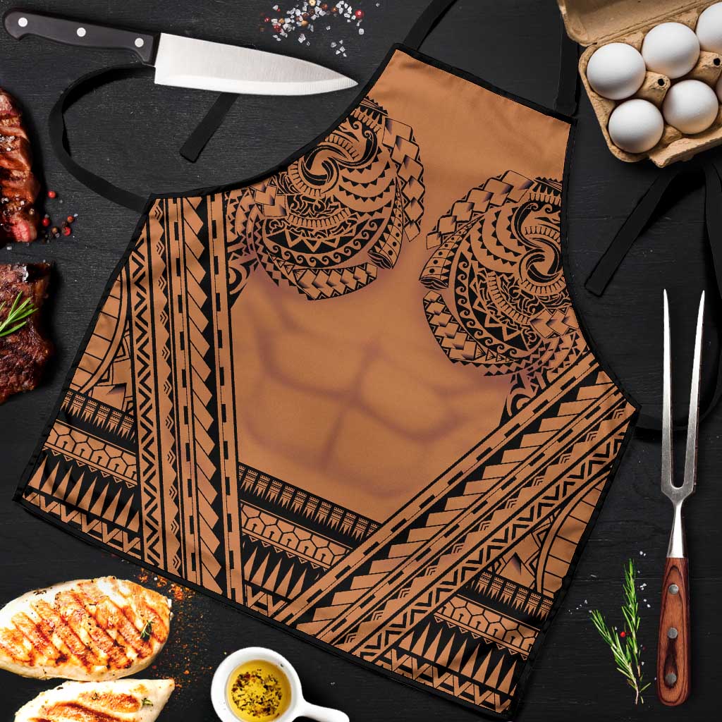 Polynesian Tattoo Inspired Cosplay Costume Apron Tribal Warrior LT05 Brown - Polynesian Pride