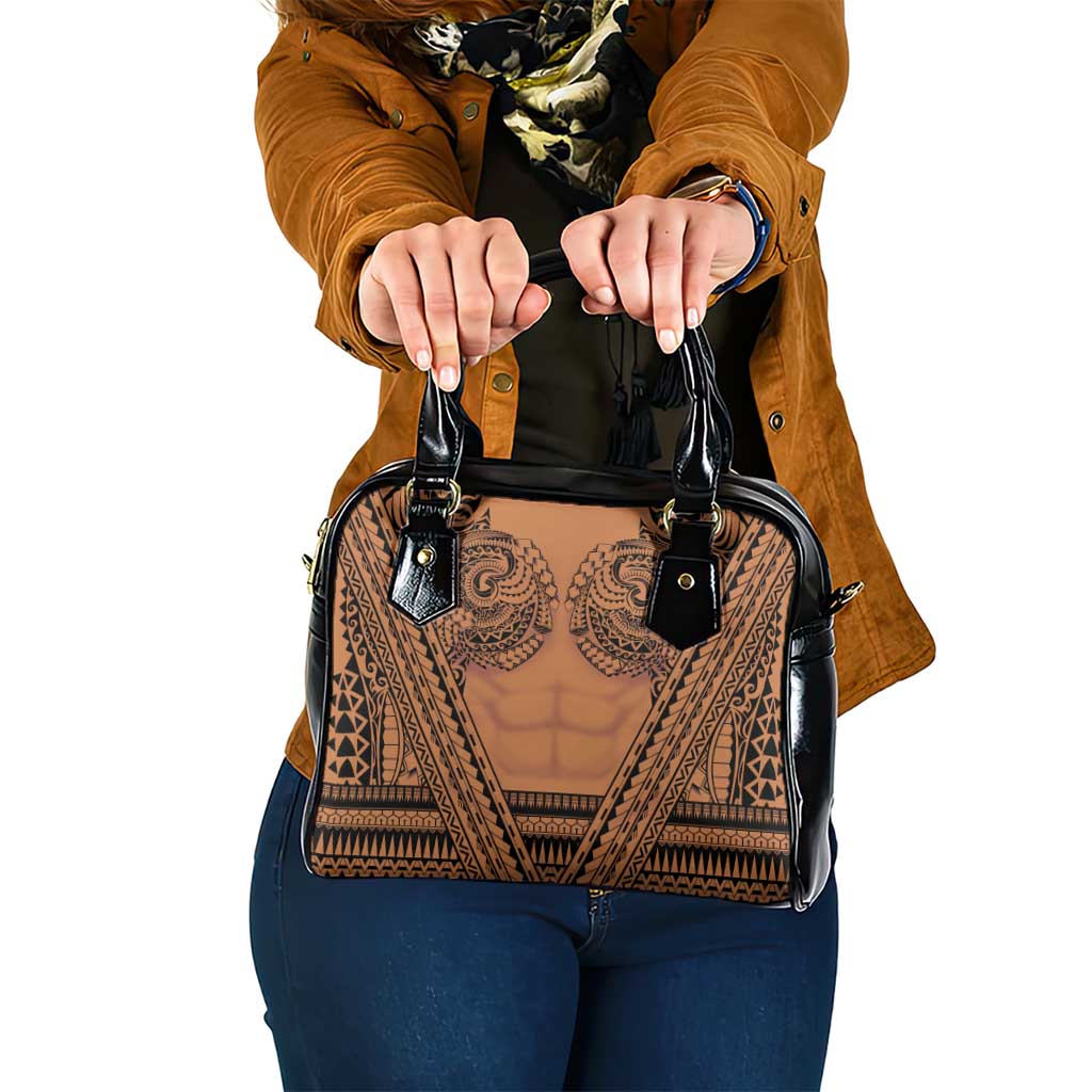 Polynesian Tattoo Inspired Cosplay Costume Shoulder Handbag Tribal Warrior LT05 One Size Brown - Polynesian Pride