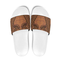Polynesian Tattoo Inspired Cosplay Costume Slide Sandals Tribal Warrior LT05 Brown - Polynesian Pride