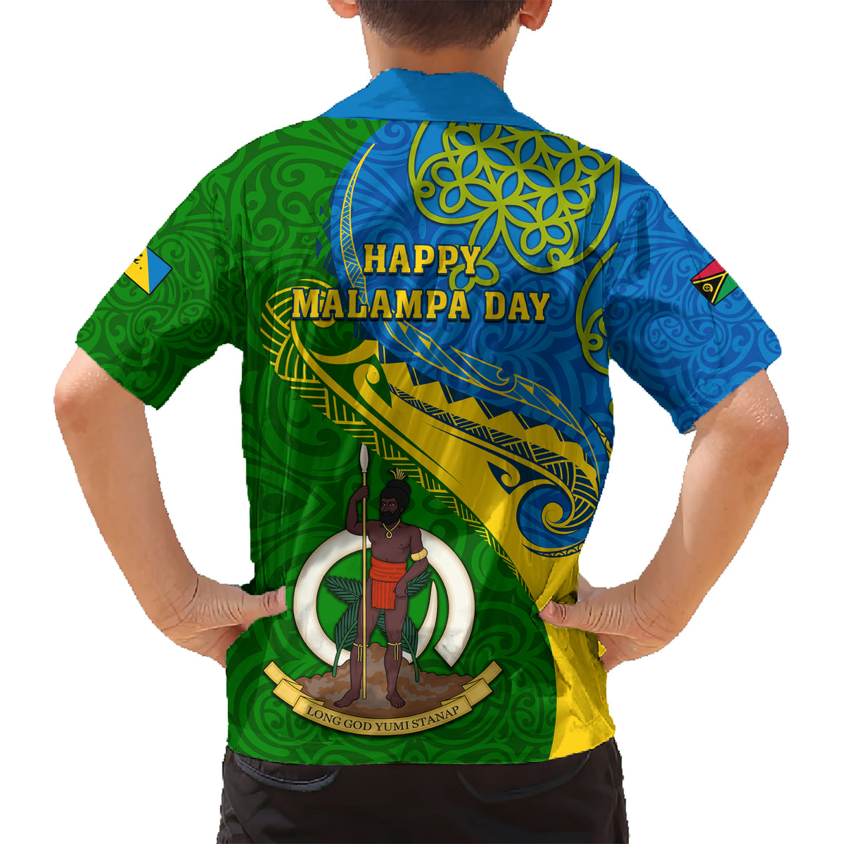 Malampa Day Kid Hawaiian Shirt Sand Drawing Vanuatuan Pattern LT05 - Polynesian Pride