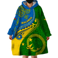 Malampa Day Wearable Blanket Hoodie Sand Drawing Vanuatuan Pattern LT05 - Polynesian Pride