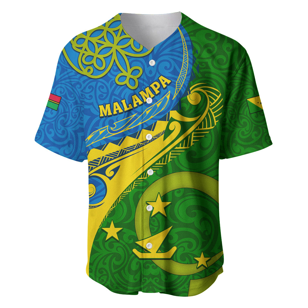 Personalized Malampa Day Baseball Jersey Sand Drawing Vanuatuan Pattern LT05 Green - Polynesian Pride