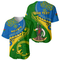 Personalized Malampa Day Baseball Jersey Sand Drawing Vanuatuan Pattern LT05 - Polynesian Pride