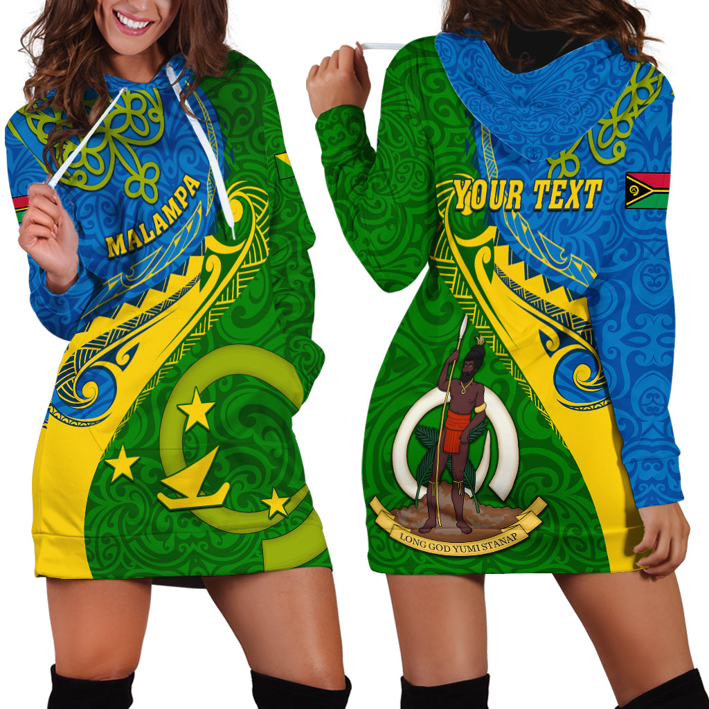 Personalized Malampa Day Hoodie Dress Sand Drawing Vanuatuan Pattern LT05 - Polynesian Pride