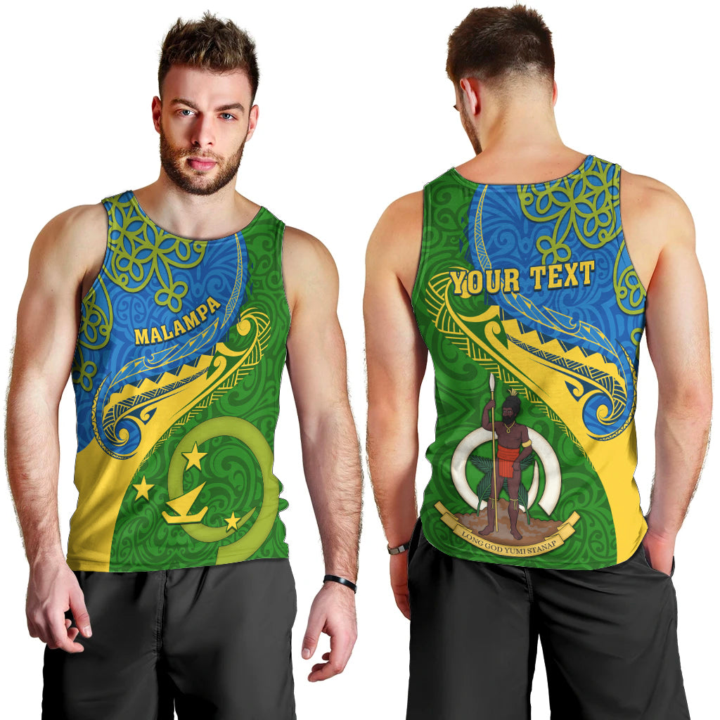 Personalized Malampa Day Men Tank Top Sand Drawing Vanuatuan Pattern LT05 - Polynesian Pride