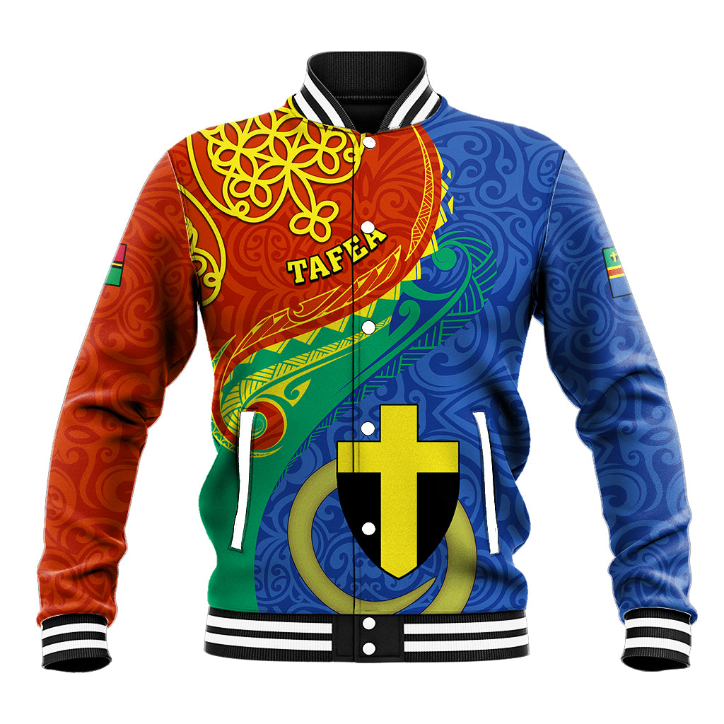 Tafea Day Baseball Jacket Sand Drawing Vanuatuan Pattern LT05 Unisex Blue - Polynesian Pride