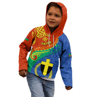 Tafea Day Kid Hoodie Sand Drawing Vanuatuan Pattern LT05 - Polynesian Pride