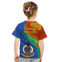 Tafea Day Kid T Shirt Sand Drawing Vanuatuan Pattern LT05 - Polynesian Pride