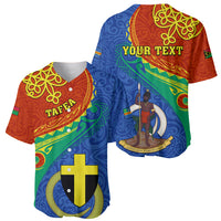 Personalized Tafea Day Baseball Jersey Sand Drawing Vanuatuan Pattern LT05 - Polynesian Pride
