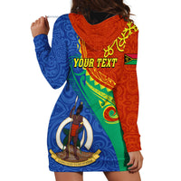 Personalized Tafea Day Hoodie Dress Sand Drawing Vanuatuan Pattern LT05 - Polynesian Pride