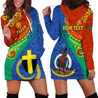 Personalized Tafea Day Hoodie Dress Sand Drawing Vanuatuan Pattern LT05 - Polynesian Pride