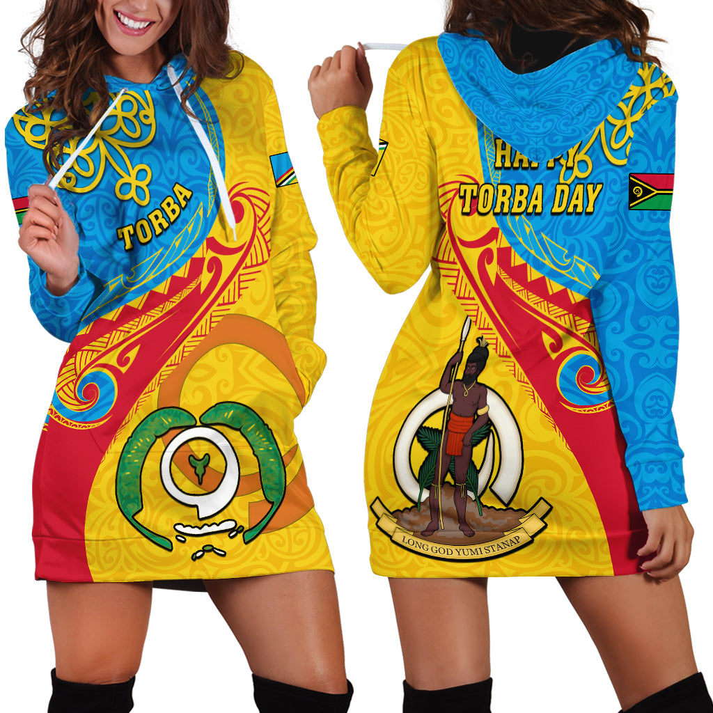 Torba Day Hoodie Dress Sand Drawing Vanuatuan Pattern LT05 - Polynesian Pride