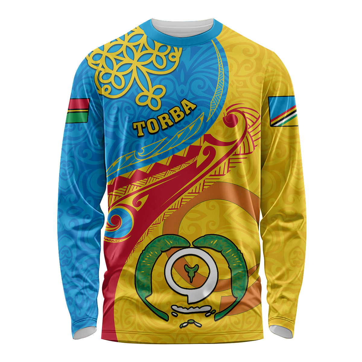 Torba Day Long Sleeve Shirt Sand Drawing Vanuatuan Pattern LT05 Unisex Yellow - Polynesian Pride