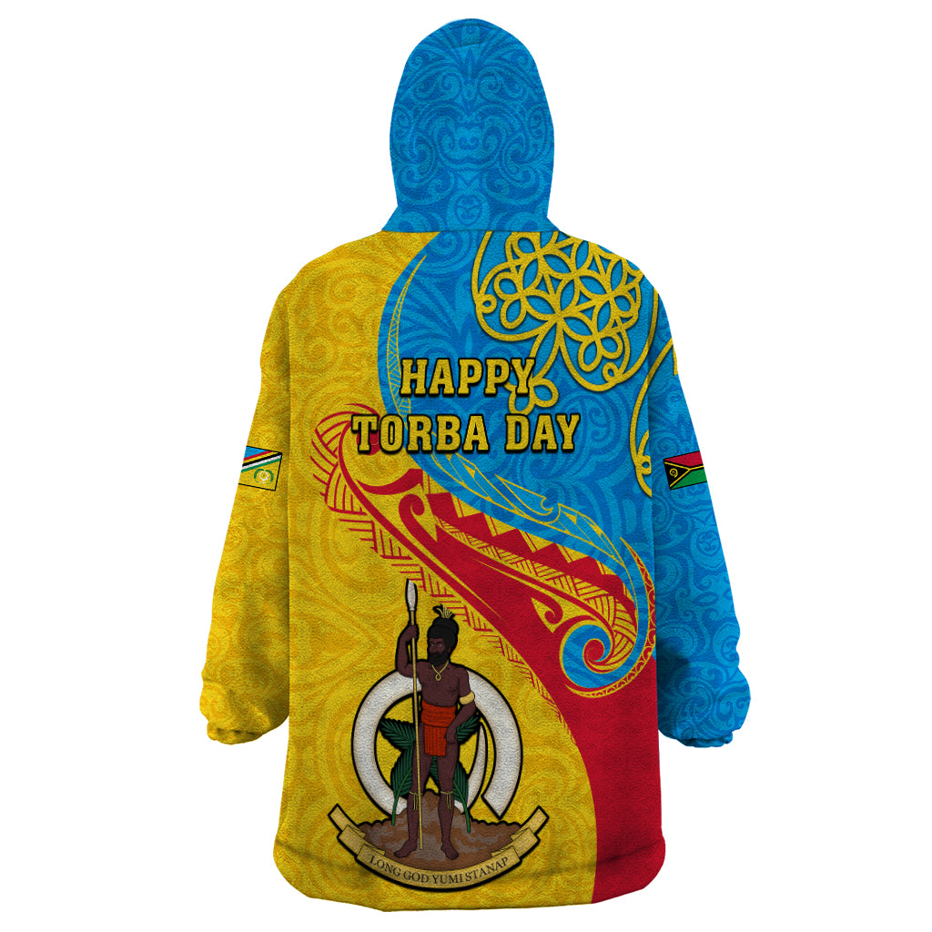 Torba Day Wearable Blanket Hoodie Sand Drawing Vanuatuan Pattern LT05 - Polynesian Pride