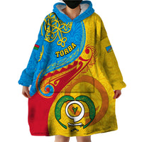 Torba Day Wearable Blanket Hoodie Sand Drawing Vanuatuan Pattern LT05 - Polynesian Pride
