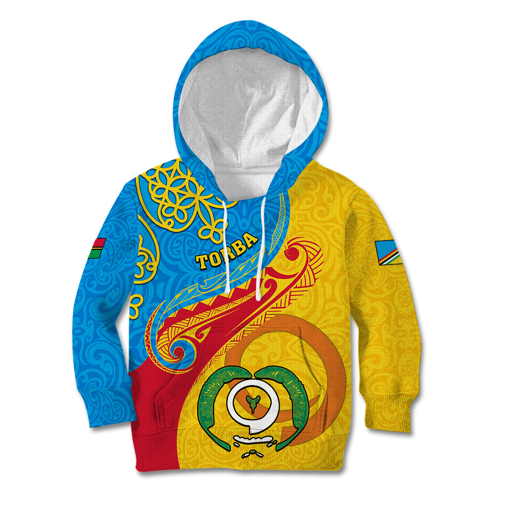 Personalized Torba Day Kid Hoodie Sand Drawing Vanuatuan Pattern LT05 Hoodie Yellow - Polynesian Pride