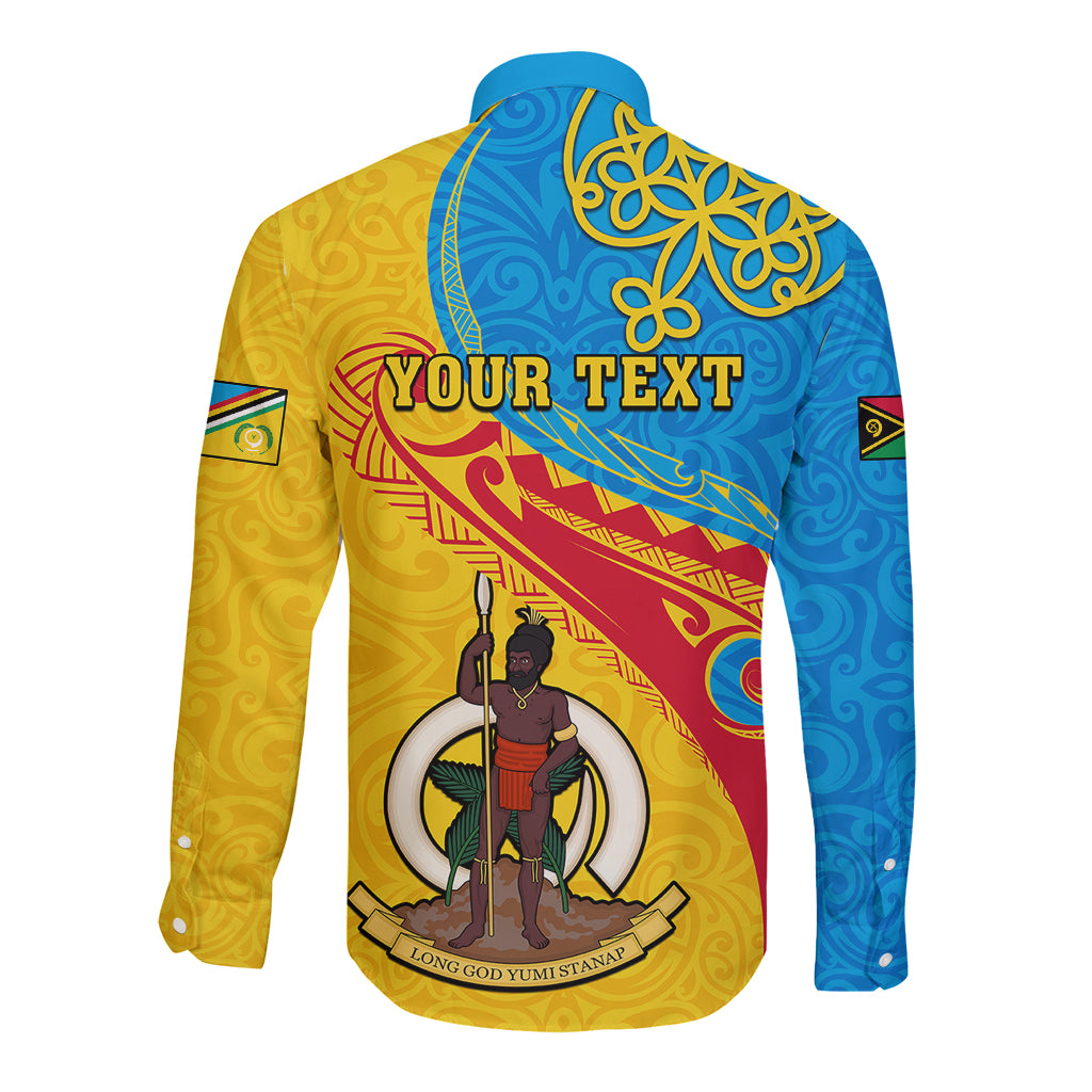 Personalized Torba Day Long Sleeve Button Shirt Sand Drawing Vanuatuan Pattern LT05 - Polynesian Pride