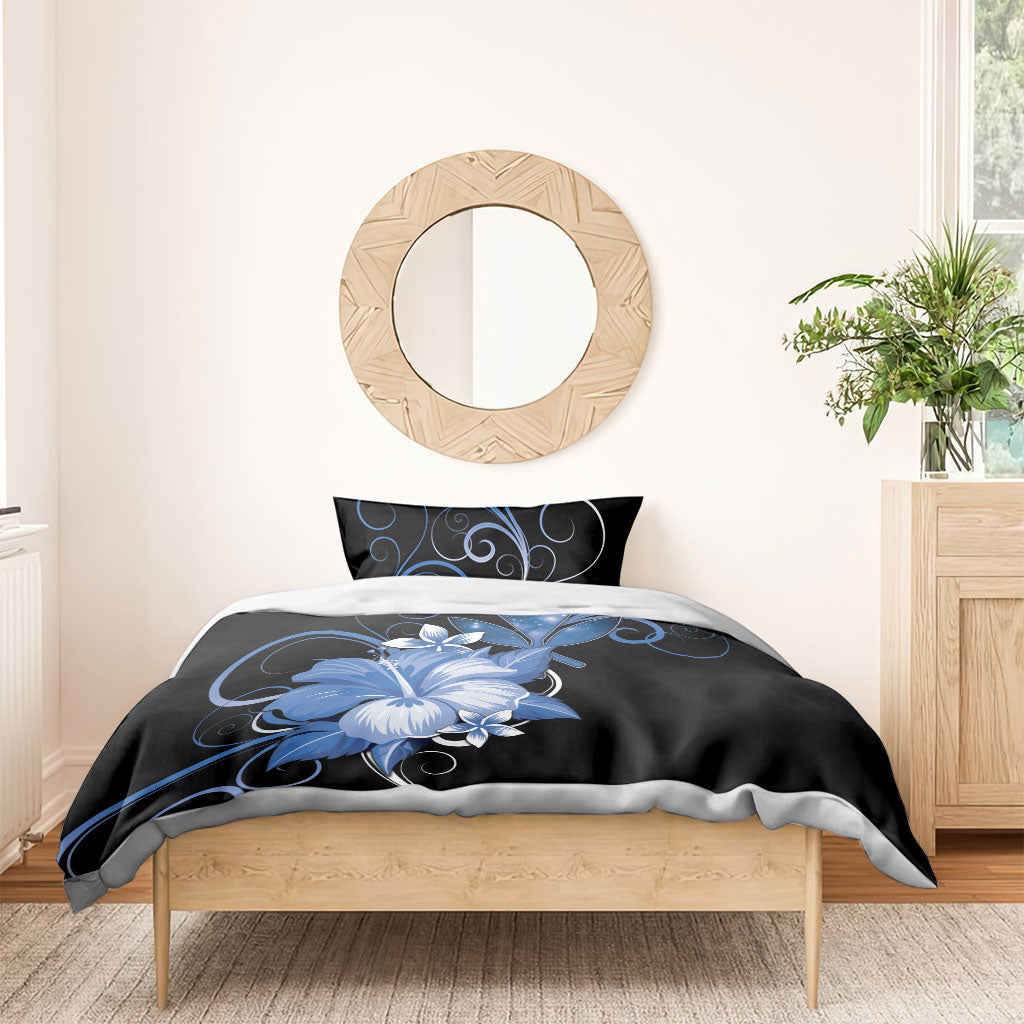 Hawaii Makahiki Kanaka Maoli Bedding Set Blue Hibiscus Floral Vibes LT05 - Polynesian Pride