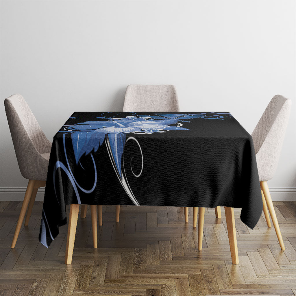 Hawaii Makahiki Kanaka Maoli Tablecloth Blue Hibiscus Floral Vibes LT05 - Polynesian Pride