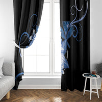 Hawaii Makahiki Kanaka Maoli Window Curtain Blue Hibiscus Floral Vibes LT05 - Polynesian Pride