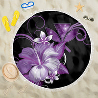 Hawaii Makahiki Kanaka Maoli Beach Blanket Purple Hibiscus Floral Vibes LT05 One Size 150cm Purple - Polynesian Pride
