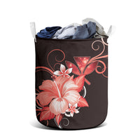 Hawaii Makahiki Kanaka Maoli Laundry Basket Red Hibiscus Floral Vibes LT05 - Polynesian Pride