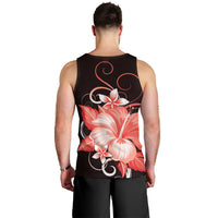 Hawaii Makahiki Kanaka Maoli Men Tank Top Red Hibiscus Floral Vibes LT05 - Polynesian Pride