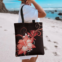 Hawaii Makahiki Kanaka Maoli Tote Bag Red Hibiscus Floral Vibes LT05 - Polynesian Pride