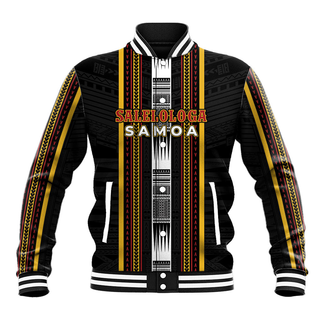 Personalised Salelologa Samoa Baseball Jacket Samoan Tribal Pattern