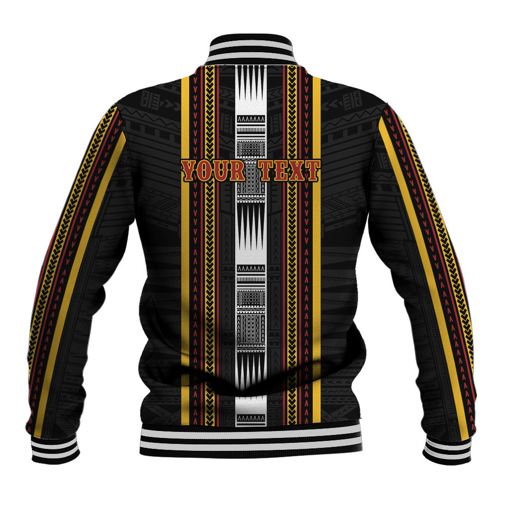 Personalised Salelologa Samoa Baseball Jacket Samoan Tribal Pattern