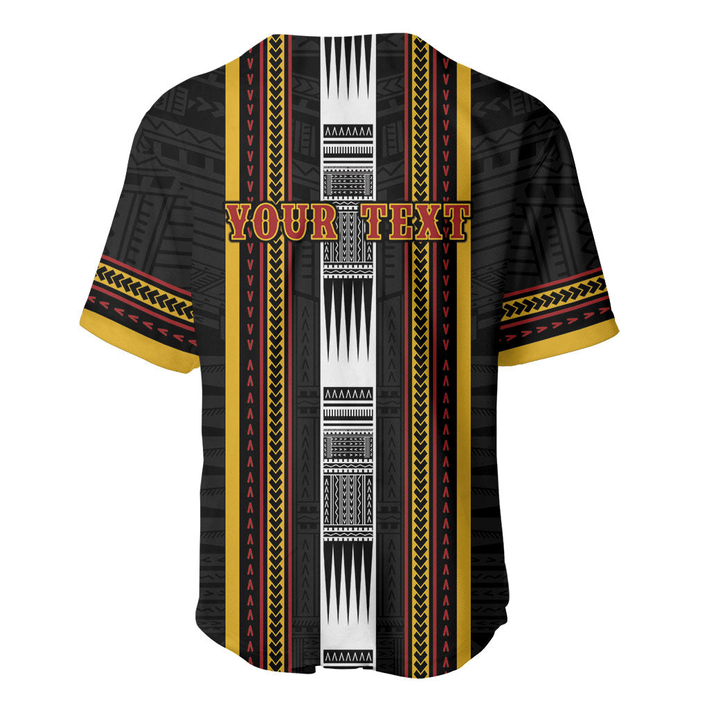 Personalised Salelologa Samoa Baseball Jersey Samoan Tribal Pattern