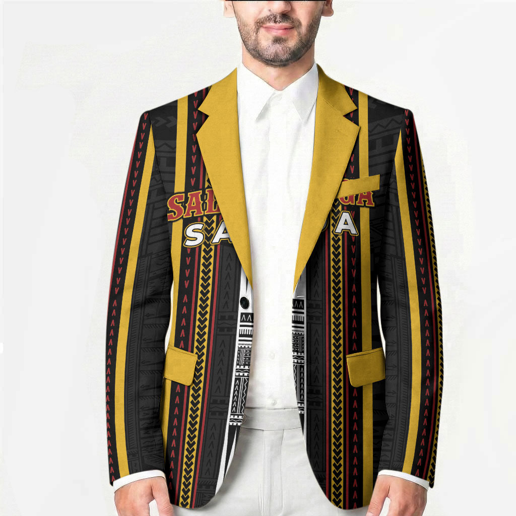 Personalised Salelologa Samoa Blazer Samoan Tribal Pattern