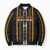 Personalised Salelologa Samoa Bomber Puffer Jacket Samoan Tribal Pattern