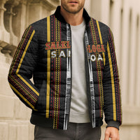 Personalised Salelologa Samoa Bomber Puffer Jacket Samoan Tribal Pattern