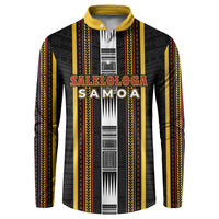 Personalised Salelologa Samoa Button Sweatshirt Samoan Tribal Pattern