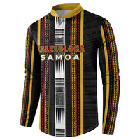 Personalised Salelologa Samoa Button Sweatshirt Samoan Tribal Pattern