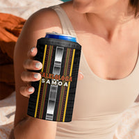 Personalised Salelologa Samoa 4 in 1 Can Cooler Tumbler Samoan Tribal Pattern LT05 - Polynesian Pride