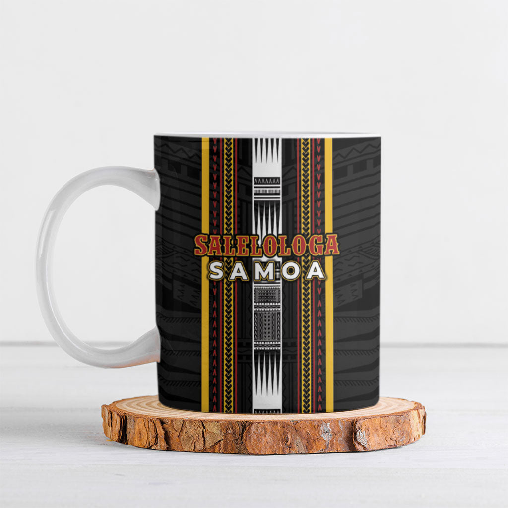 Personalised Salelologa Samoa Ceramic Mug Samoan Tribal Pattern